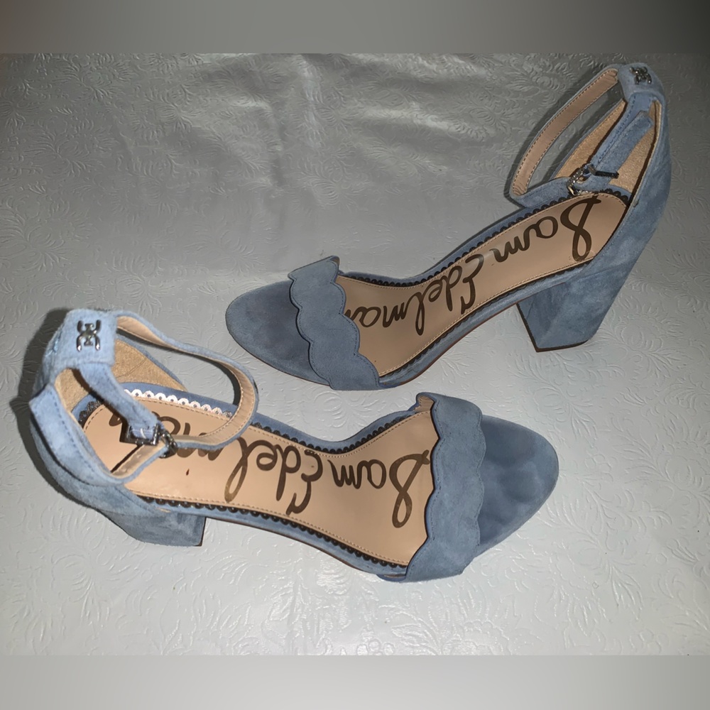 Light Blue Ankle Strap Heels